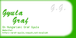 gyula graf business card